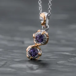 Holzkern Halsketten|Schmuck^Silverstream Halskette