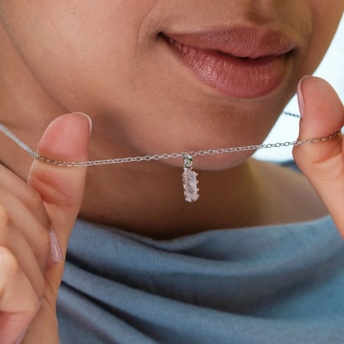 Holzkern Halsketten|Schmuck^Silverstream Halskette