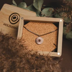 Holzkern Halsketten|Schmuck^Stencil Halskette