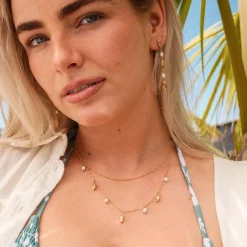 Holzkern Halsketten|Schmuck^Summersweet Doppelkette