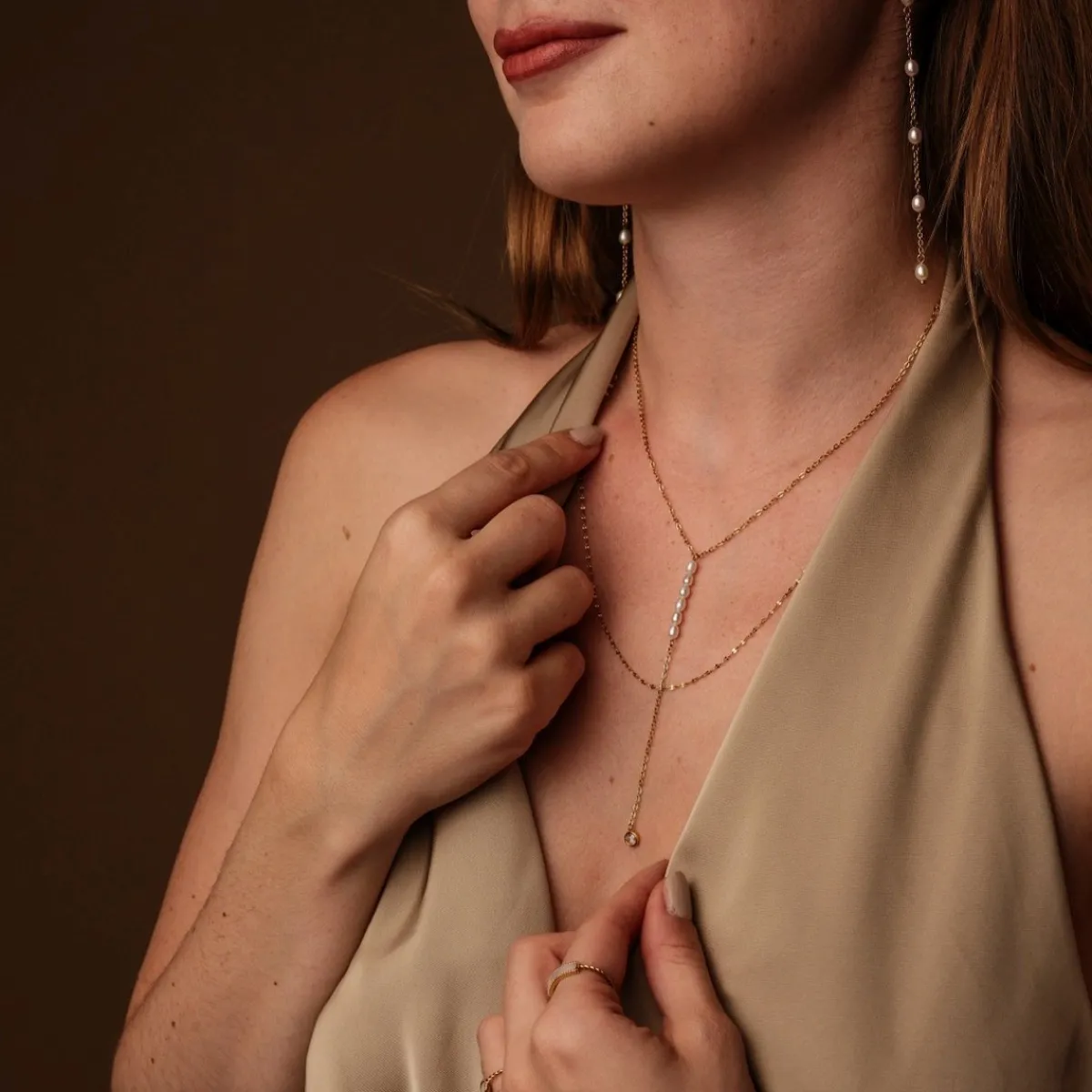 Holzkern Halsketten|Schmuck^Summersweet Halskette
