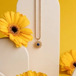 Holzkern Halsketten|Schmuck^Suncatcher Halskette