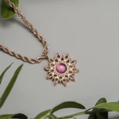 Holzkern Halsketten|Schmuck^Suncatcher Halskette