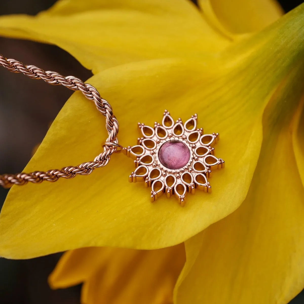 Holzkern Halsketten|Schmuck^Suncatcher Halskette