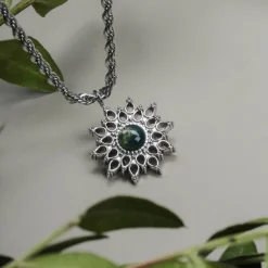 Holzkern Halsketten|Schmuck^Suncatcher Halskette