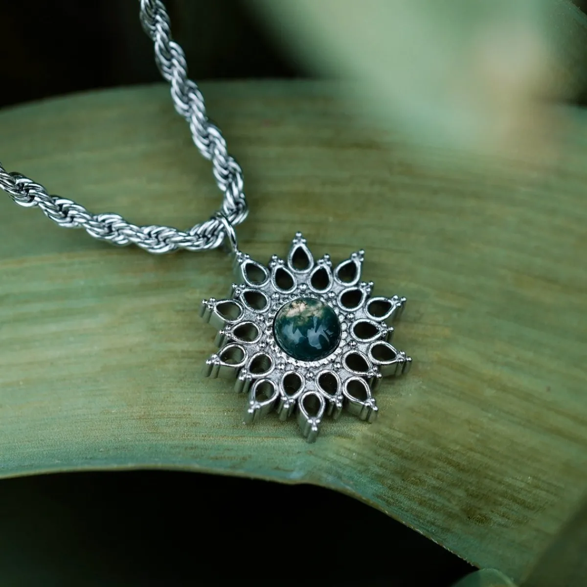 Holzkern Halsketten|Schmuck^Suncatcher Halskette