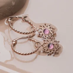 Holzkern Ohrringe|Schmuck^Suncatcher Ohrringe