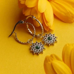 Holzkern Ohrringe|Schmuck^Suncatcher Ohrringe