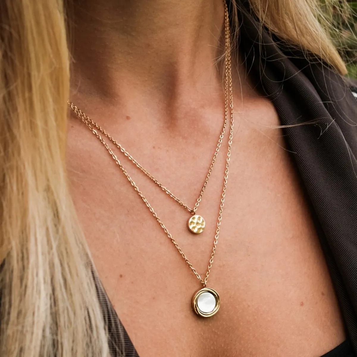 Holzkern Halsketten|Schmuck^Zendala Halskette