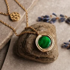 Holzkern Halsketten|Schmuck^Zendala Halskette