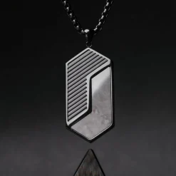 Holzkern Halsketten|Schmuck^Zigzag Halskette