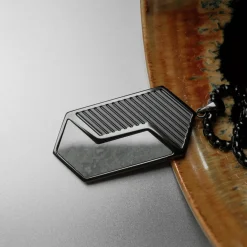Holzkern Halsketten|Schmuck^Zigzag Halskette